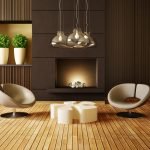 modern interior room with nice furniture inside