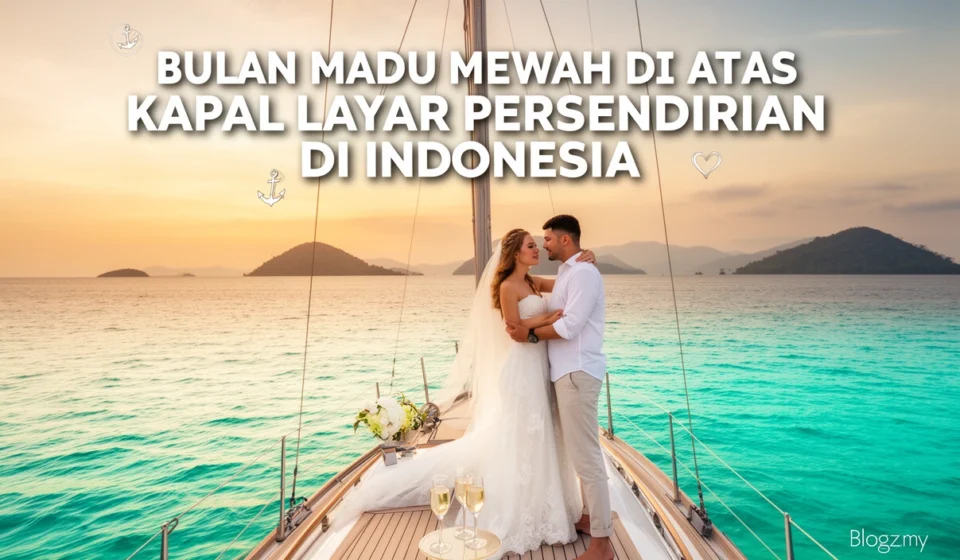 Bulan madu mewah di atas kapal layar persendirian di Indonesia