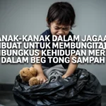 Kanak-kanak dalam jagaan dibuat untuk membungkus kehidupan mereka dalam beg tong sampah Kanak-kanak dalam jagaan dibuat untuk membungkus kehidupan mereka dalam beg tong sampah