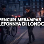 Pencuri merampas telefonnya di London Pencuri merampas telefonnya di London