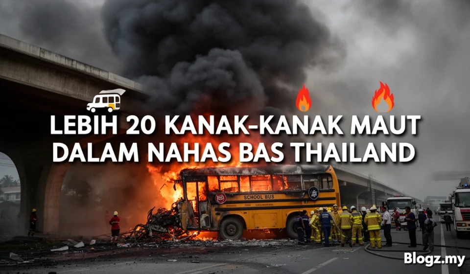 Lebih 20 kanak-kanak maut dalam nahas bas Thailand