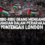 Beribu-ribu orang mengambil bahagian dalam perarakan pro-Palestin di tengah London