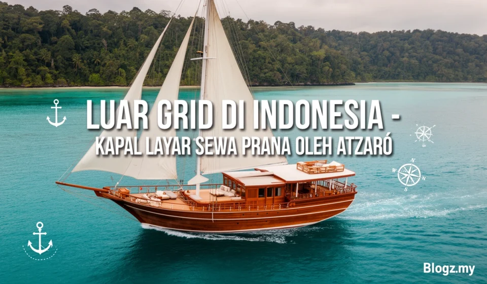 Luar grid di Indonesia - kapal layar sewa Prana oleh Atzaró