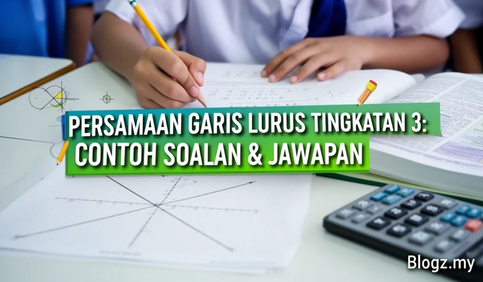 Persamaan Garis Lurus Tingkatan 3: Contoh Soalan & Jawapan