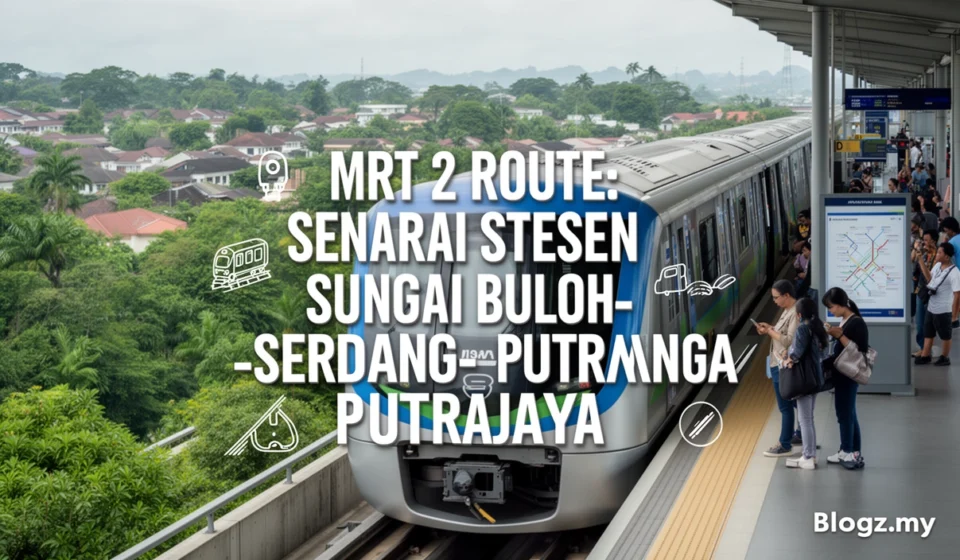 MRT 2 Route: Senarai Stesen Sungai Buloh-Serdang-Putrajaya