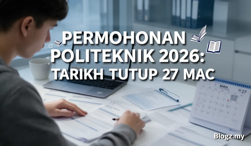 Permohonan Politeknik 2026: Tarikh Tutup 27 Mac