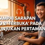 Penyampai Sarapan Radio 2 'Terbuka' pada pertunjukan pertamanya