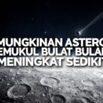 Kemungkinan asteroid memukul bulan meningkat sedikit