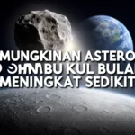 Kemungkinan asteroid memukul bulan meningkat sedikit