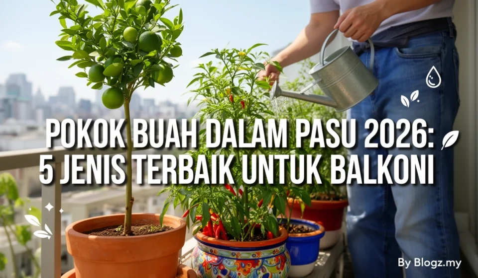 Pokok Buah Dalam Pasu 2026: 5 Jenis Terbaik untuk Balkoni