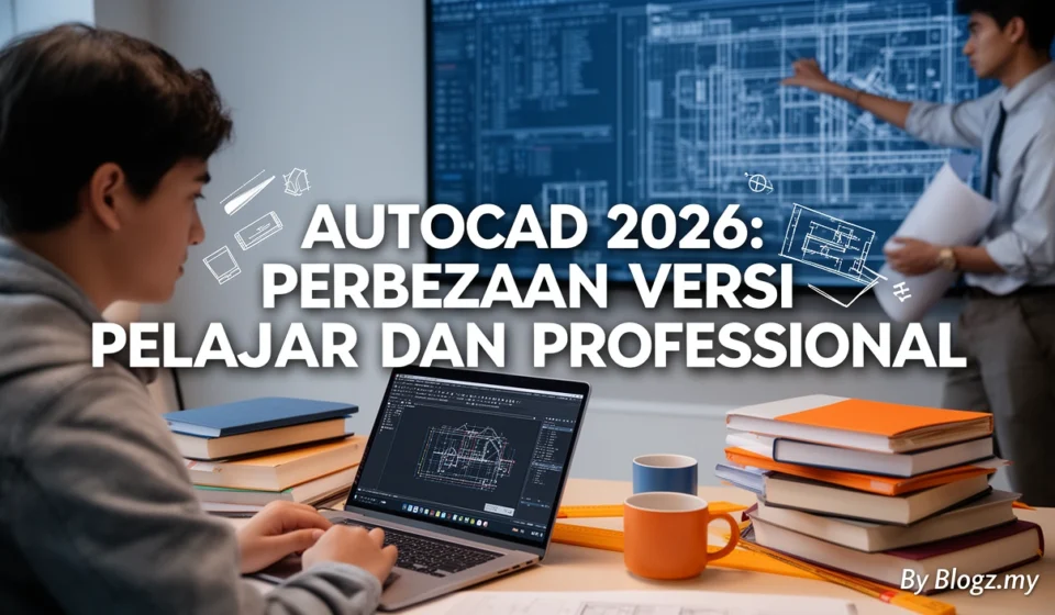 AutoCAD 2026: Perbezaan Versi Pelajar dan Professional