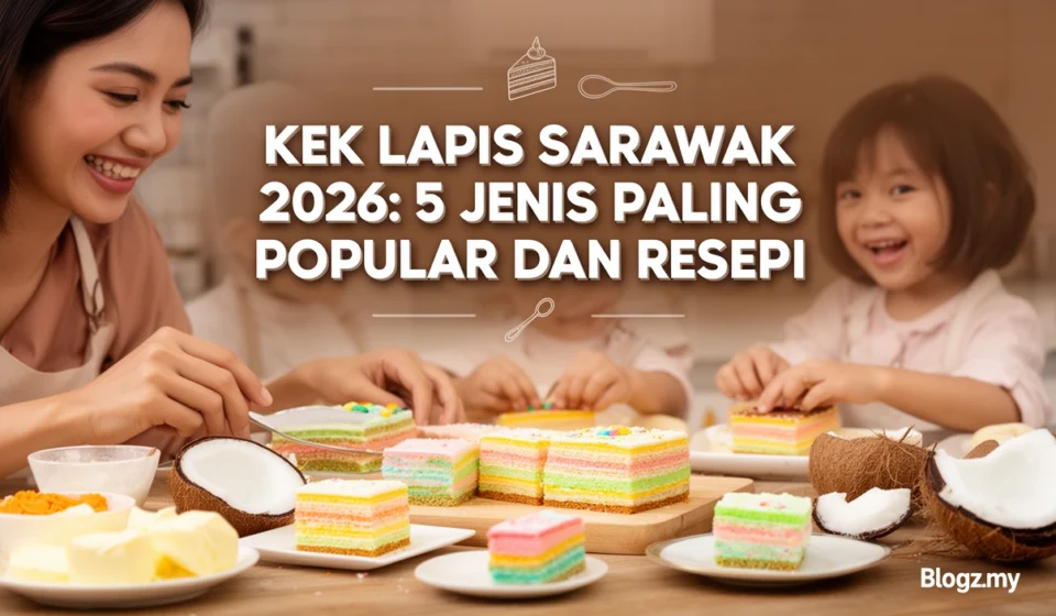 Kek Lapis Sarawak 2026: 5 Jenis Paling Popular dan Resepi