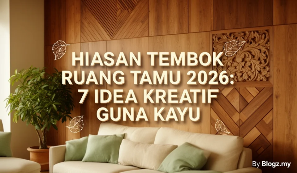 Hiasan Tembok Ruang Tamu 2026: 7 Idea Kreatif Guna Kayu