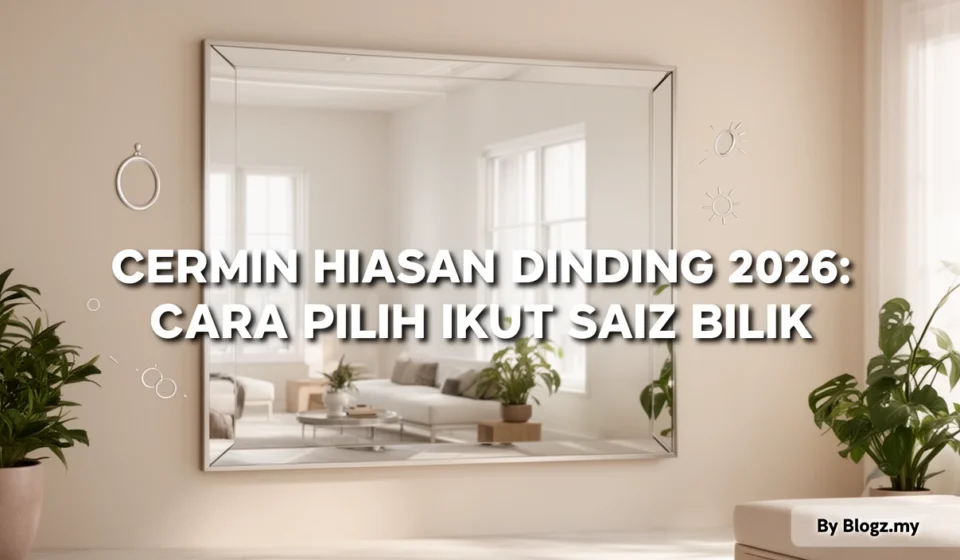 Cermin Hiasan Dinding 2026: Cara Pilih Ikut Saiz Bilik