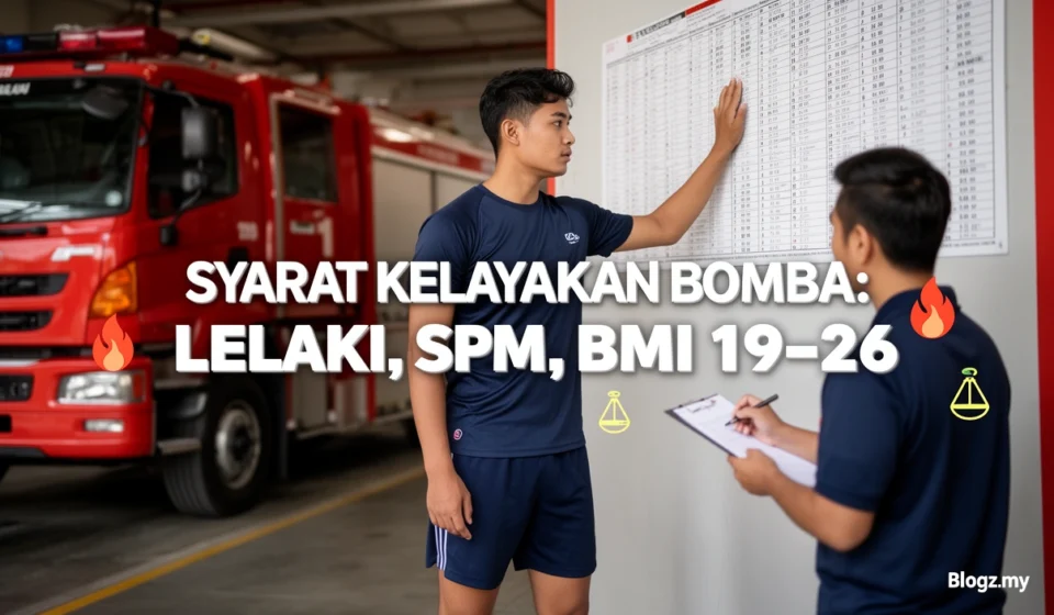 Syarat Kelayakan Bomba: Lelaki, SPM, BMI 19-26