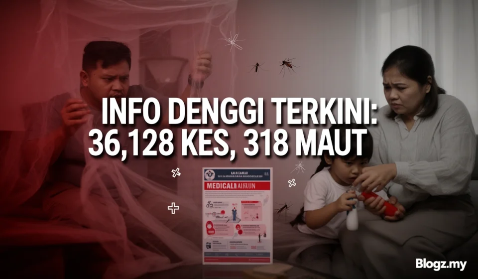 Info Denggi Terkini: 36,128 Kes, 318 Maut
