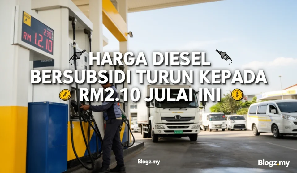 Harga Diesel Bersubsidi Turun Kepada RM2.10 Julai Ini
