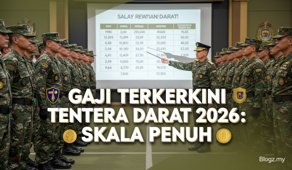 Gaji Terkini Tentera Darat 2026: Skala Penuh