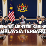Senarai Menteri Kabinet Malaysia Terbaru