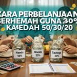 Cara Perbelanjaan Berhemah Guna Kaedah 50/30/20