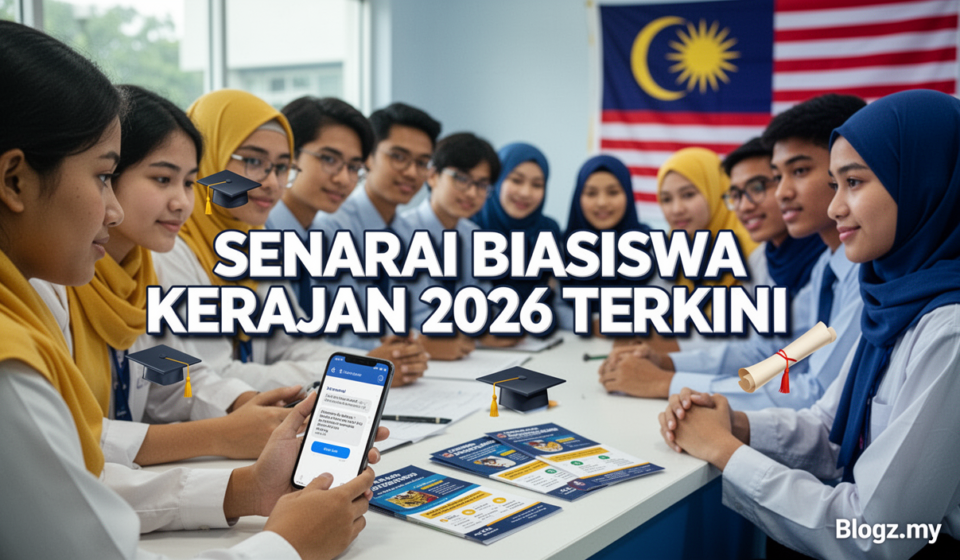 Senarai Biasiswa Kerajaan 2026 Terkini
